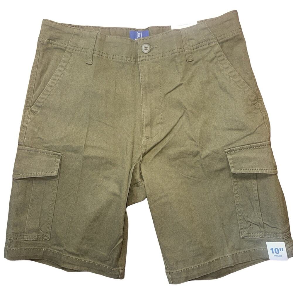 George‎ Men’s Cargo Shorts Size 30 Olive Green Military Utility NWT